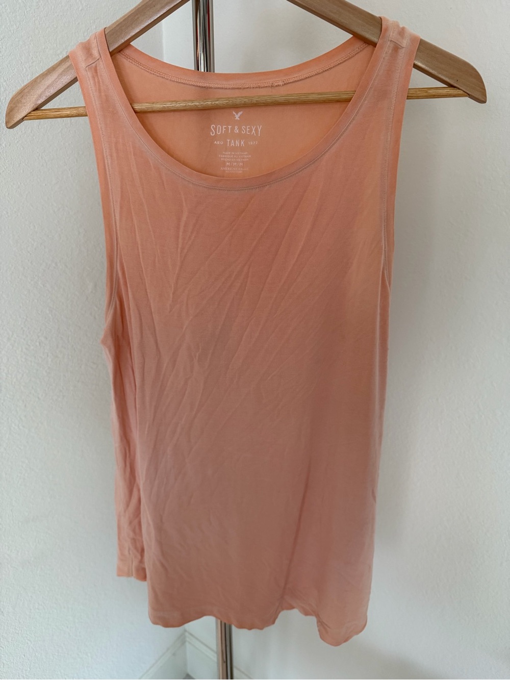 American Eagle Outfitters Soft Peach Scoop Tank Top